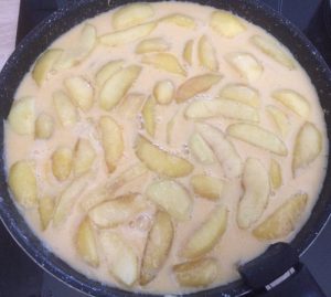 cuisson du flan aux pommes